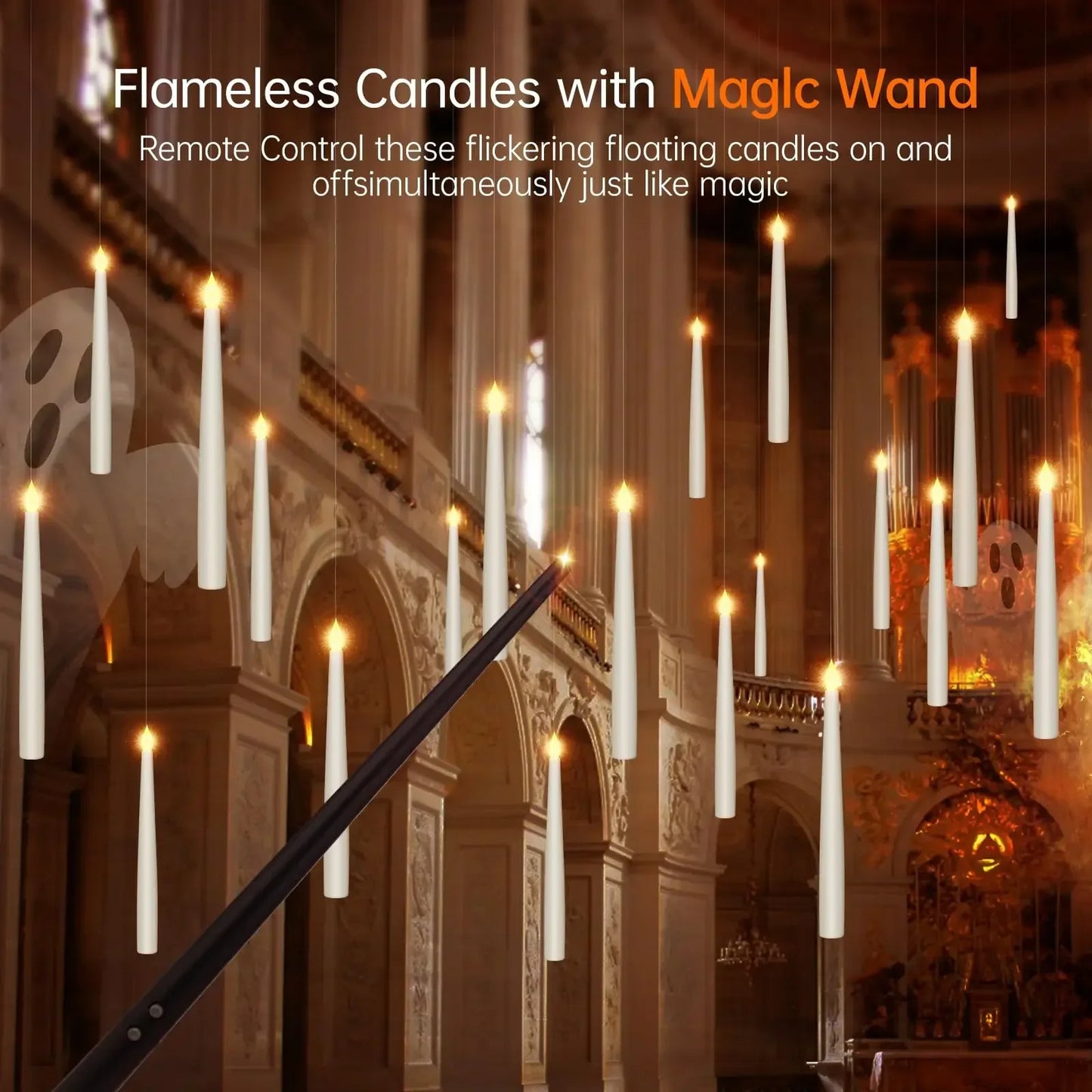 Floating Candles with Magic Wand